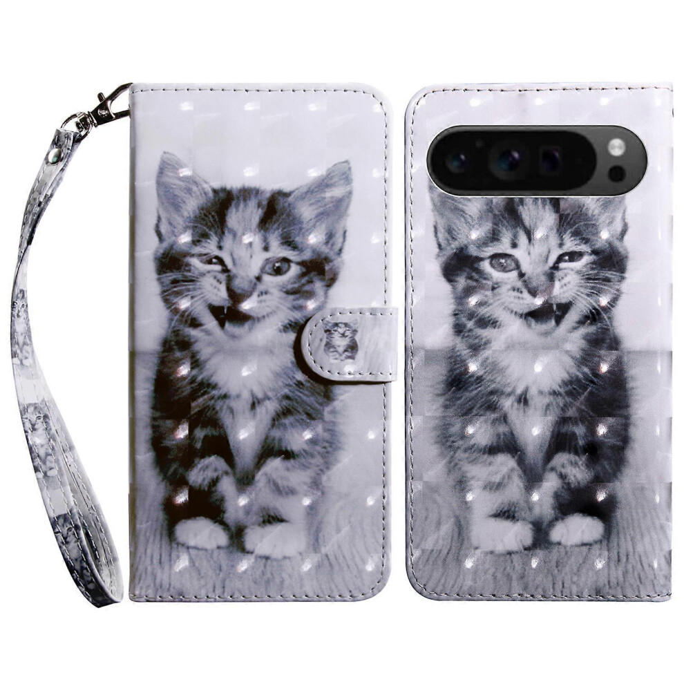 Photos - Case For Google Pixel 9 Pro Cell Phone Shell Pattern Printing Leather Cover Phone Stand