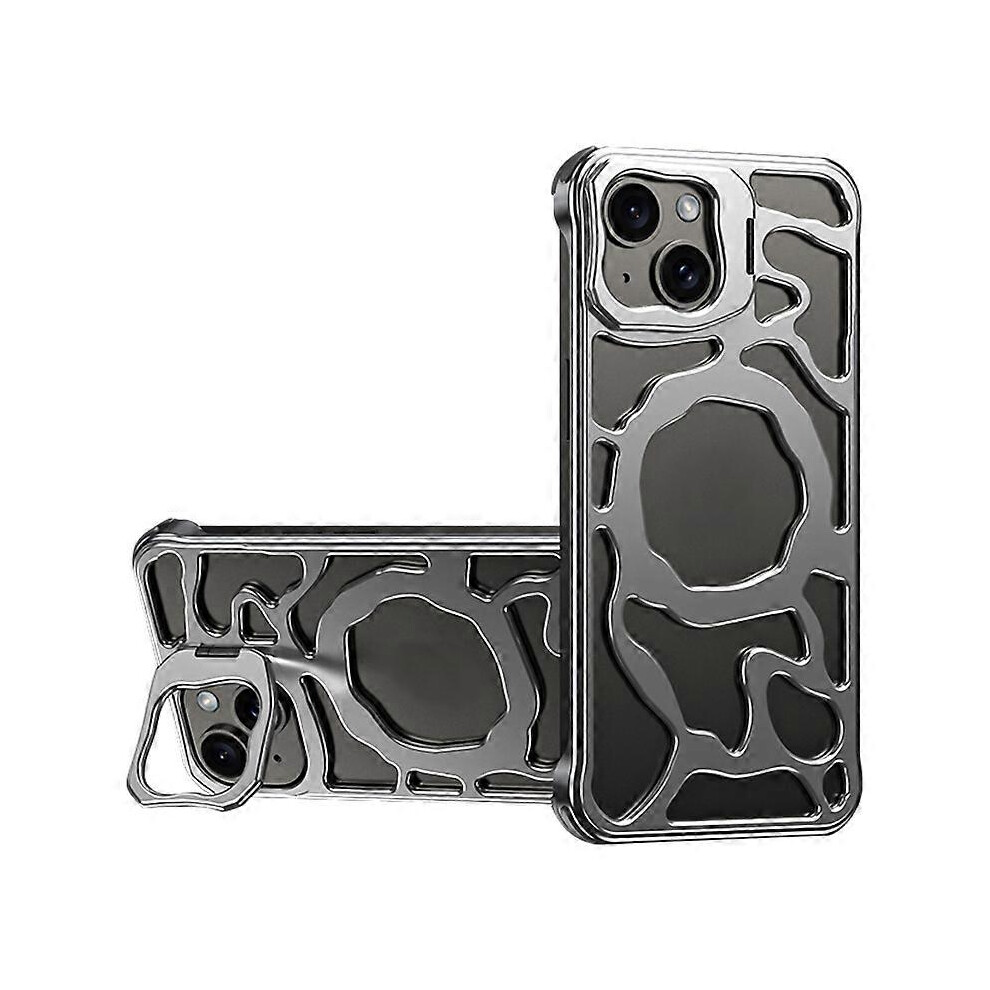 Auspicious Cloud Series For Iphone 13 Magnetic Case Aluminum Alloy Hollow Kickstand Phone Cover 4006042551650