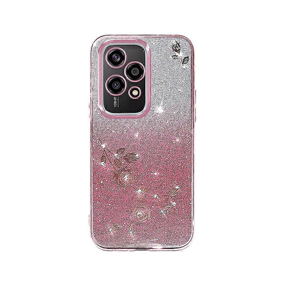 For Honor 200 Lite Case Tpu Glitter Cute Floral Pattern Phone Cover 6499630149519