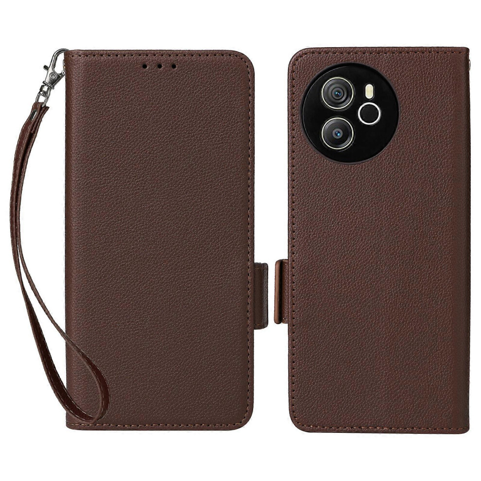 For Blackview Shark 8 Case Leather Folio Stand Phone Cover With Wrist Strap 6499630157644