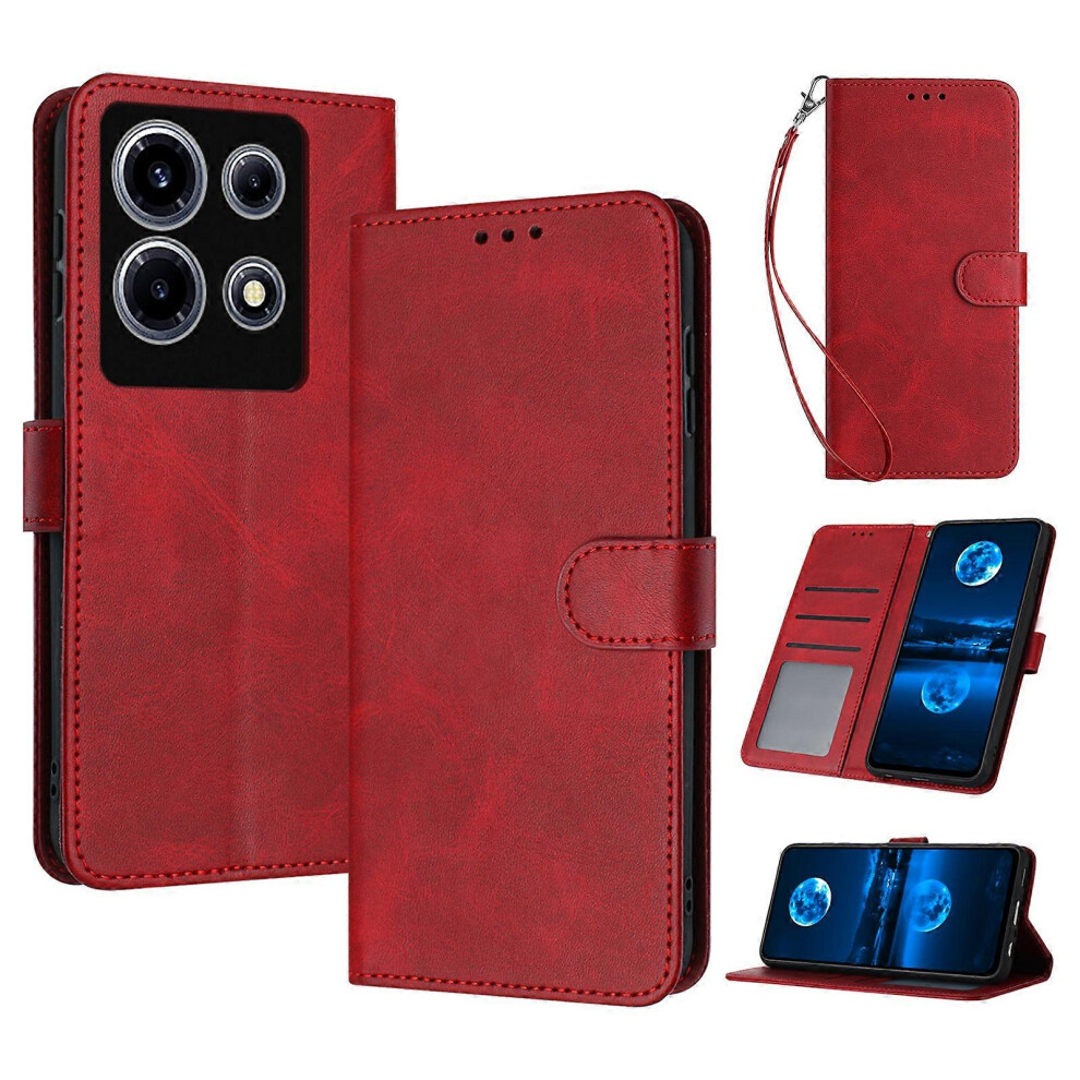 Case For Transsion Infinix Note 30 Vip 5G Wallet Shell Pu Leather Phone Cover With Strap 6499630156708