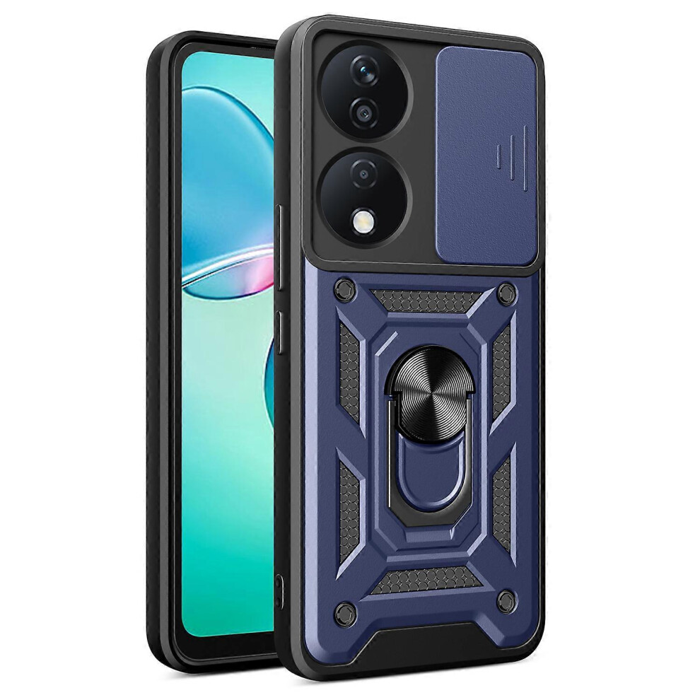 For Honor X7b 4G Case Pc+Tpu Rugged Shockproof Phone Cover With Slide Lens Window 6499630159785