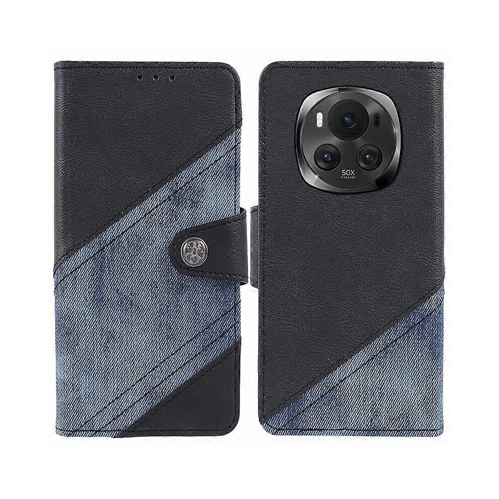 Photos - Case For Honor Magic6 Pro 5G  Crazy Horse Texture Wallet Splicing Leather Phone Cover