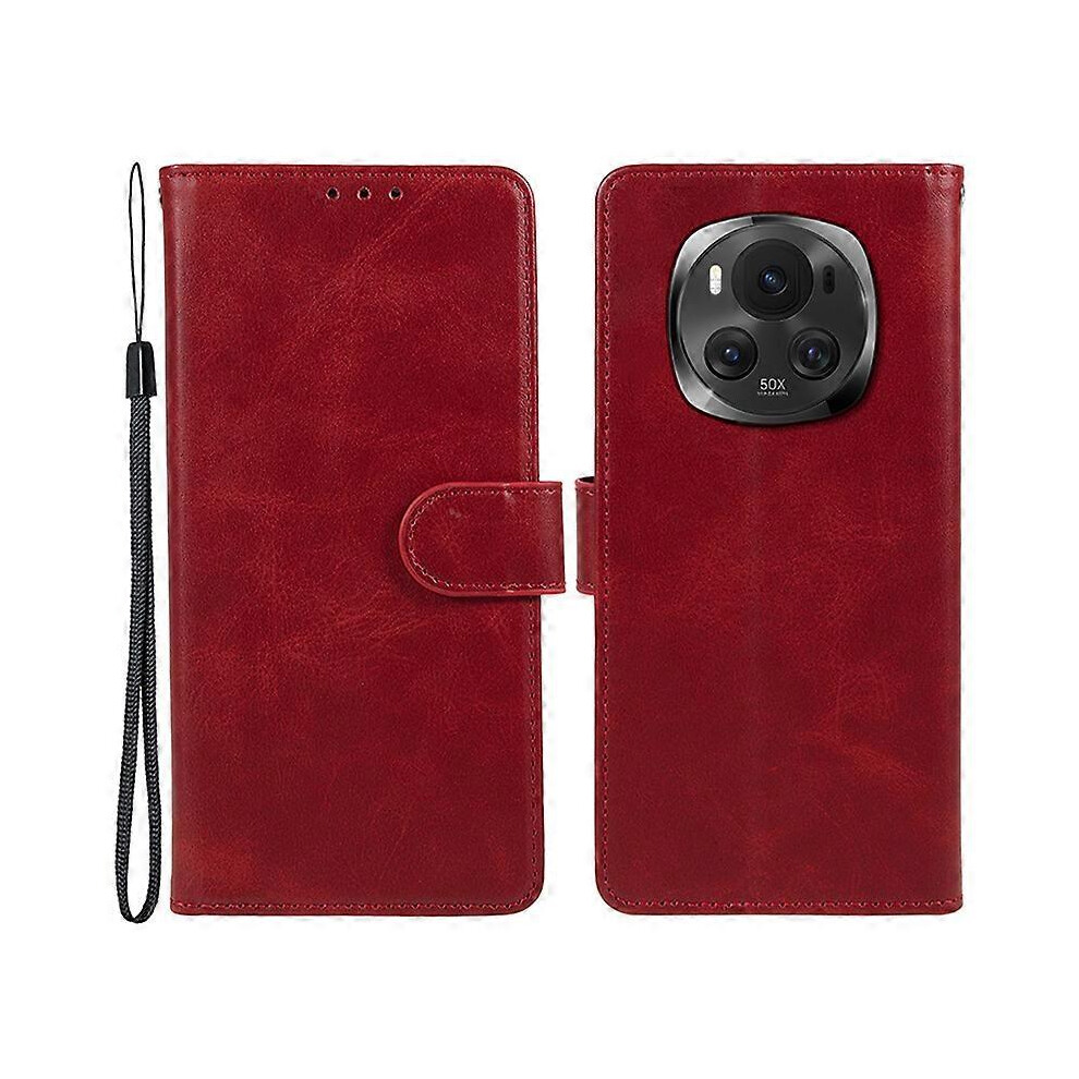 Photos - Case For Honor Magic6 Pro 5G  Wallet Phone Leather Cover with Magnetic Clasp