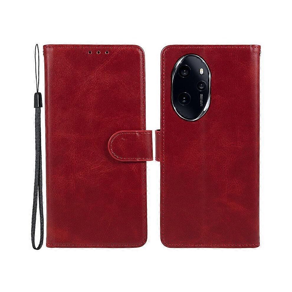 For Honor 100 Pro 5G Case Calf Texture Wallet Pu Leather Phone Cover With Stand 6499630164956