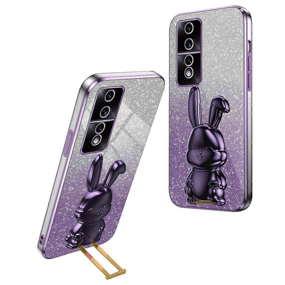 Photos - Case For Honor 80 GT 5G Cartoon Rabbit Pull-out Kickstand Drop-proof PC+TPU Phone Cover