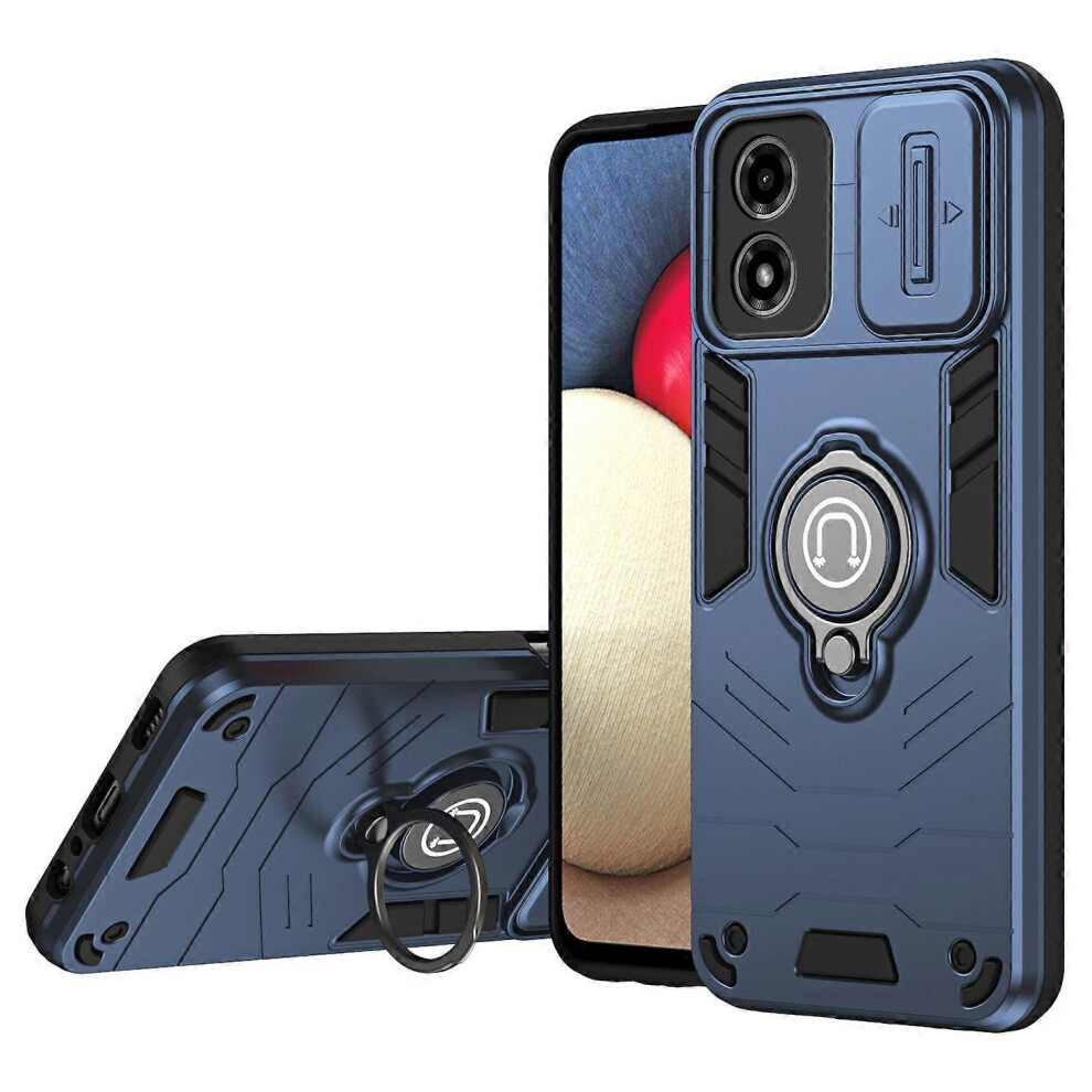For Motorola Moto G04 4G/ G24 4G Case Kickstand Pc+Tpu Phone Cover Slide Lens Protection 6186831303108