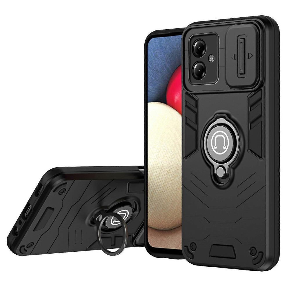 For Motorola Moto G14 4G Case Kickstand Slide Lens Protection Pc+Tpu Phone Cover 6186831303139