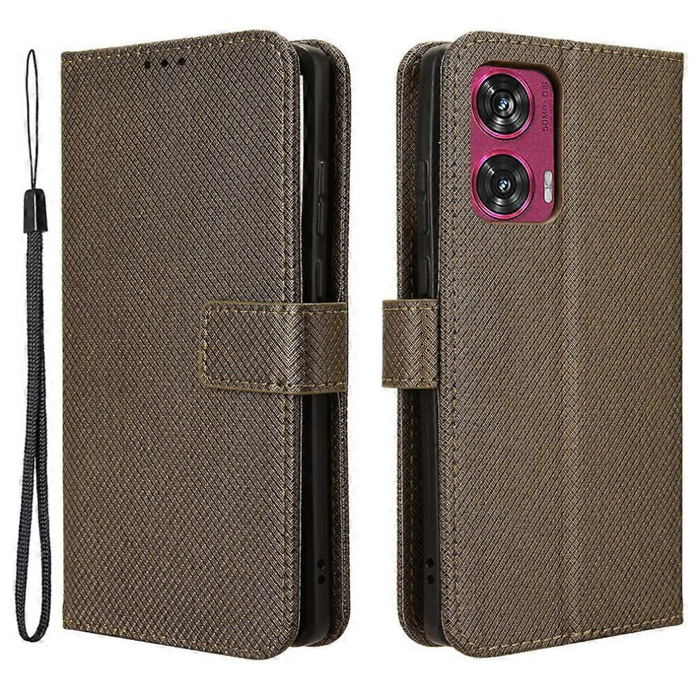 For Motorola Edge 50 Fusion 5G Case Flip Wallet Diamond Texture Pu Leather Phone Cover 6186831309407