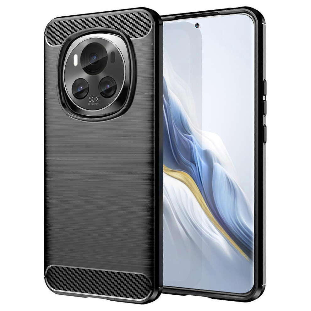 Photos - Case For Honor Magic6 5G  Soft TPU Carbon Fiber Texture Phone Back Cover