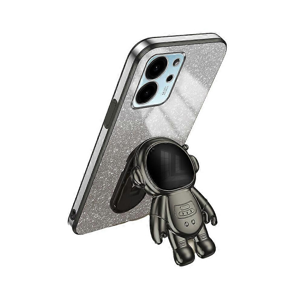 Photos - Case For Honor 80 SE 5G  Shockproof PC+TPU Astronaut Kickstand Electroplating Cell Phone Cover