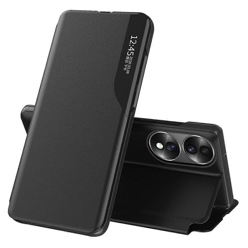 For Honor X7b 4G Case Drop-Resistant Leather Stand Phone Cover With View Window 6186831306734