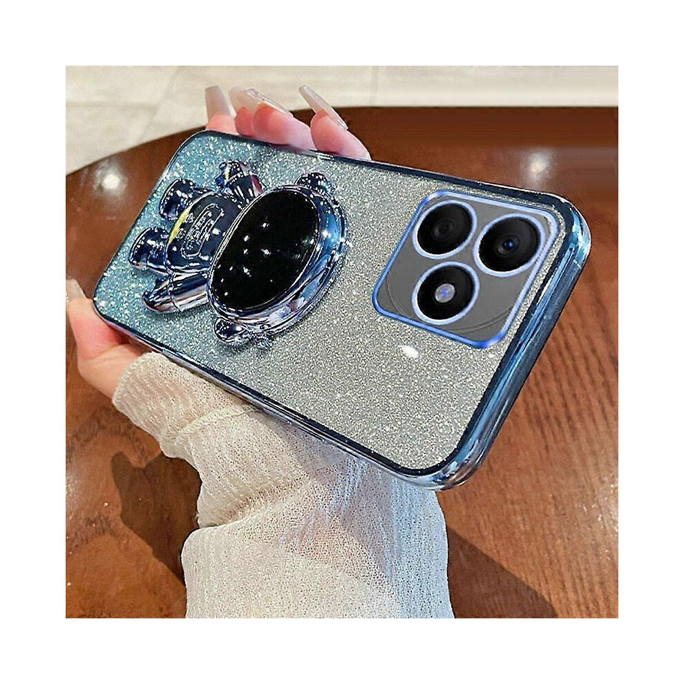 For Honor X50i+ 5G Electroplating Pc+Tpu Case Astronaut Kickstand Phone Cover 6186831307120