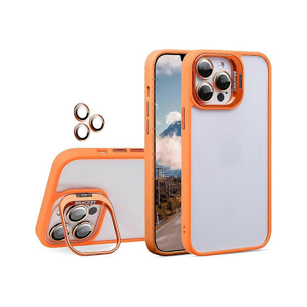 For Iphone 13 Pro Case Lens Frame Kickstand Tpu+Acrylic Phone Cover With Glass Lens Film 6186831315736