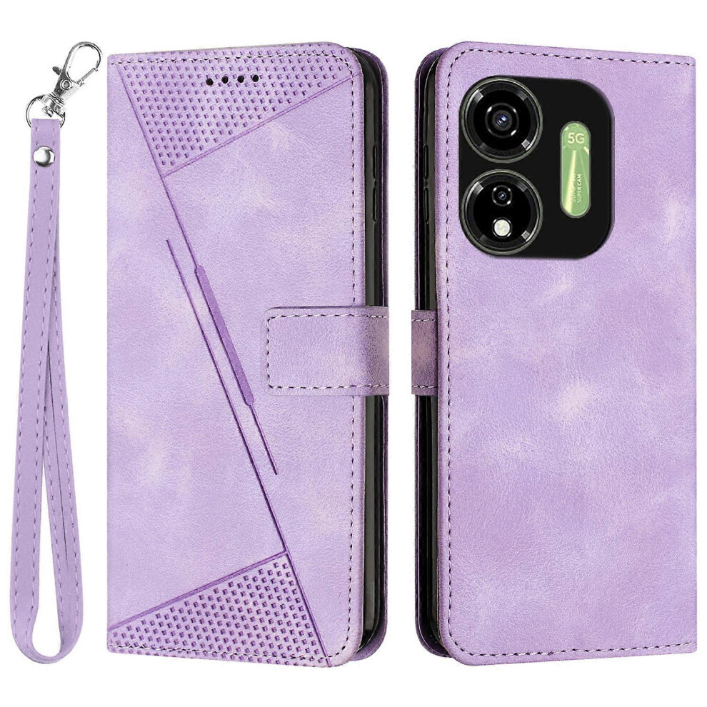 Photos - Case For Transsion itel P55 5G P661N Protective  Triangle Imprinted Leather Phone Cover