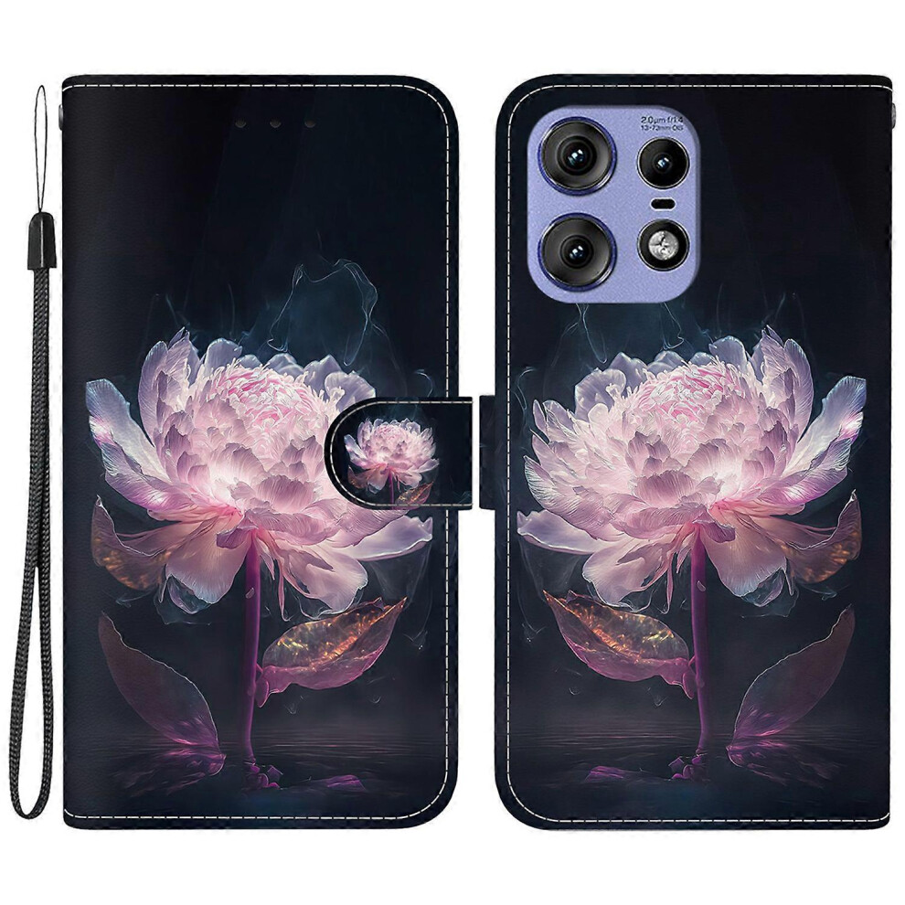 Photos - Case For Motorola Edge 50 Pro 5G  Wallet Stand Pattern Printing Leather Cover