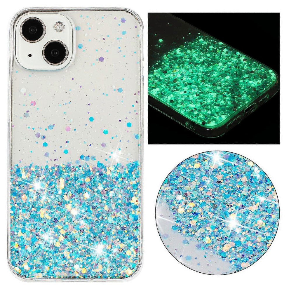 For Iphone 13 6.1 Inch Cell Phone Cases Epoxy Tpu Glitter Sparkle Luminous Phone Cover 6186831320327