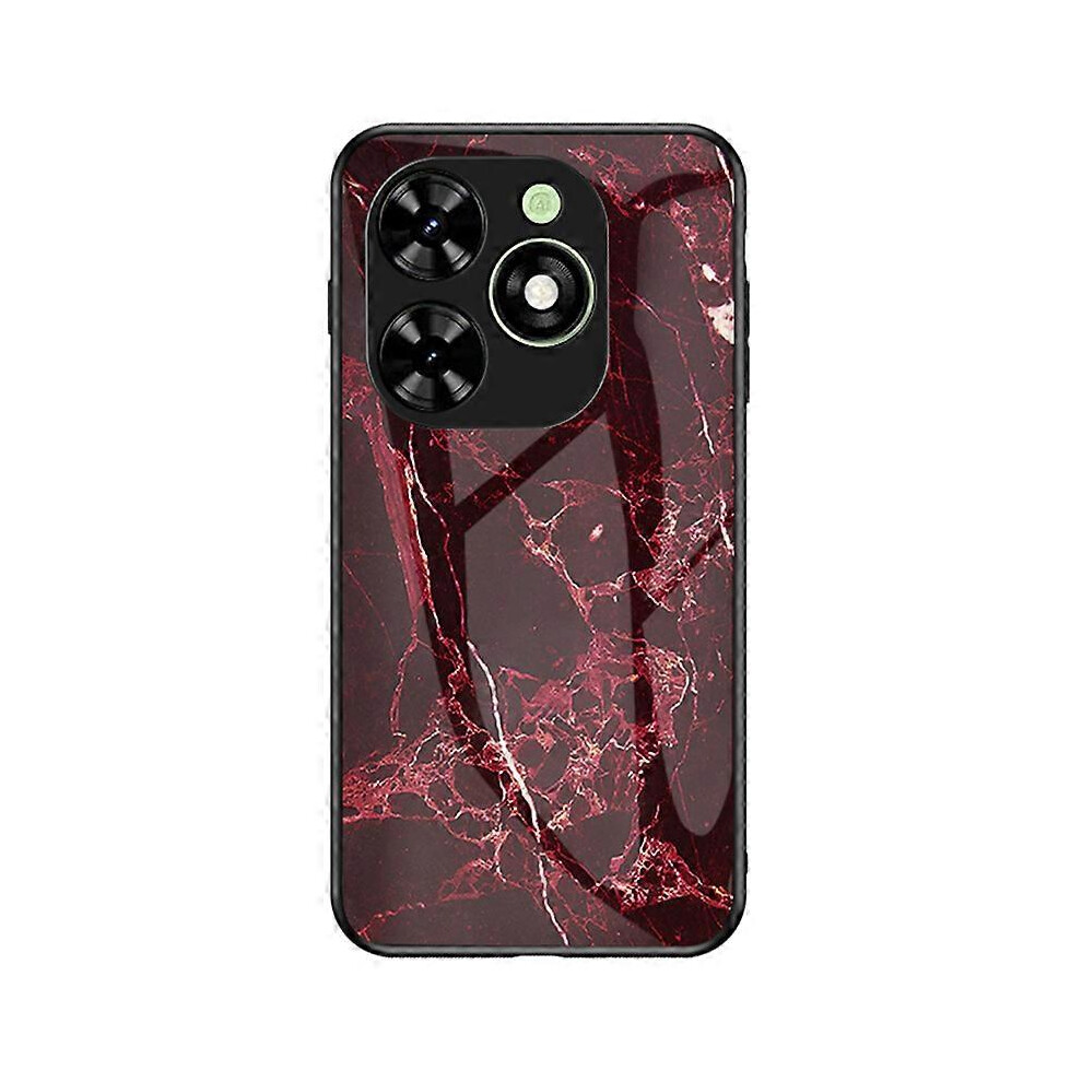 For Transsion Infinix Smart 8 4G Tempered Glass Case Marble Pattern Anti-Drop Phone Cover 6186831317877