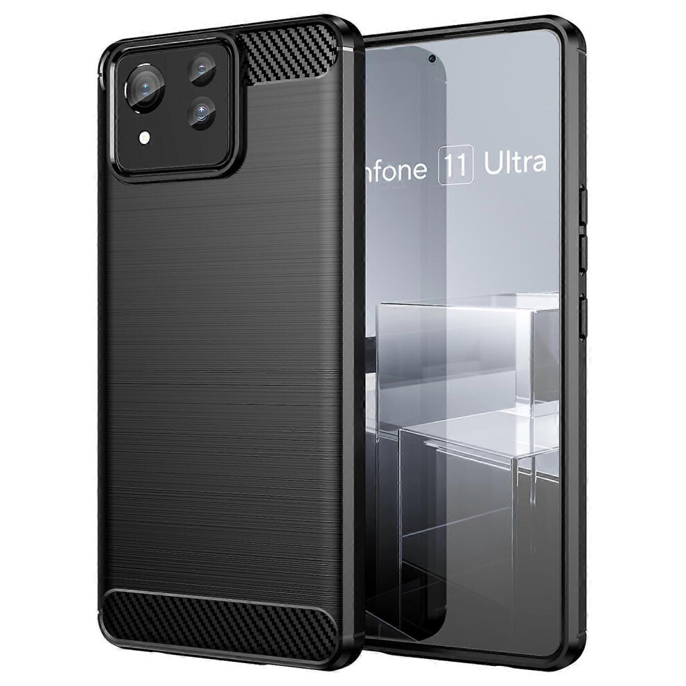 For Asus Zenfone 11 Ultra 5G Tpu Case Carbon Fiber Texture Soft Phone Cover 6186831319611