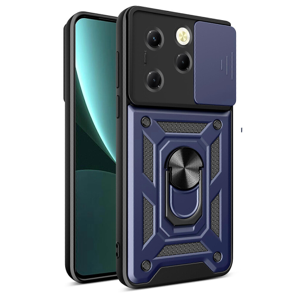 Anti-Fall Pc+Tpu Protective Case For Transsion Infinix Hot 40/ Hot 40 Pro, With Slide Lens Cover 6186831317266