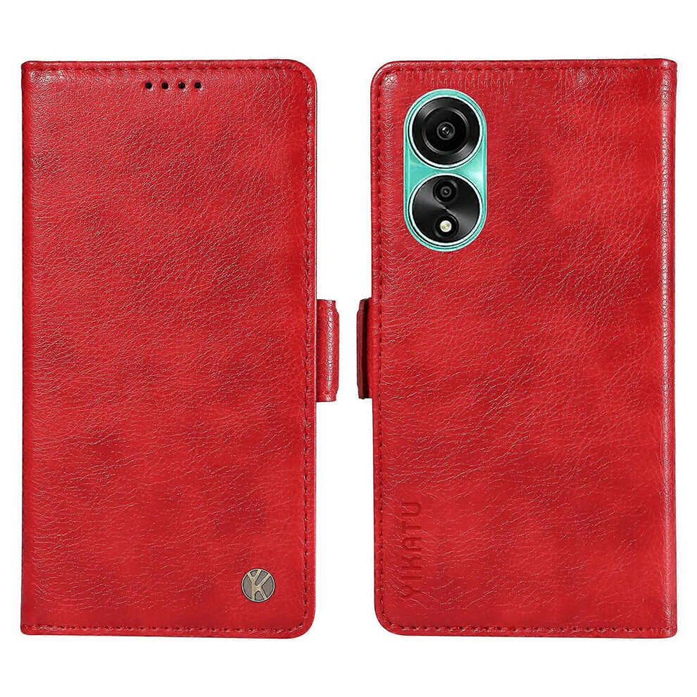 For Oppo A78 4G Case Litchi Texture Leather Scratch-Proof Phone Shell 6186831323755