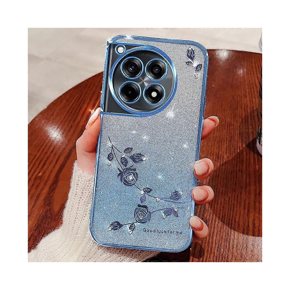 For Oneplus Ace 3 5G/ 12R 5G Flower Design Glitter Phone Case Shockproof Tpu Cover 6186831329603