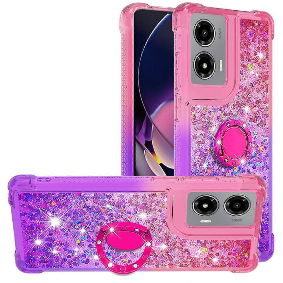 Quicksand Tpu Case For Motorola Moto G Stylus 5G (2024), Glitter Liquid Kickstand Phone Cover 6186831330784