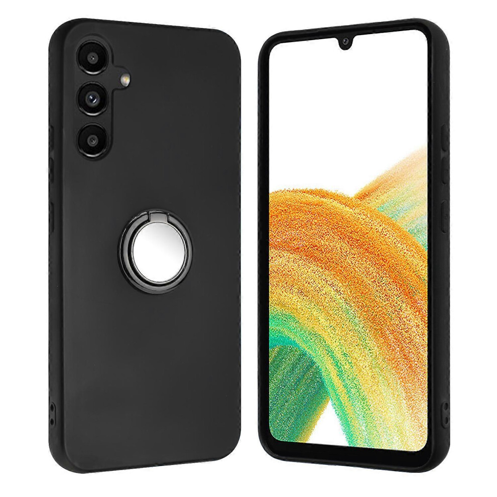 For Samsung Galaxy M55 5G Case Tpu Drop Protection Cell Phone Cover With Ring Kickstand 6186831328941