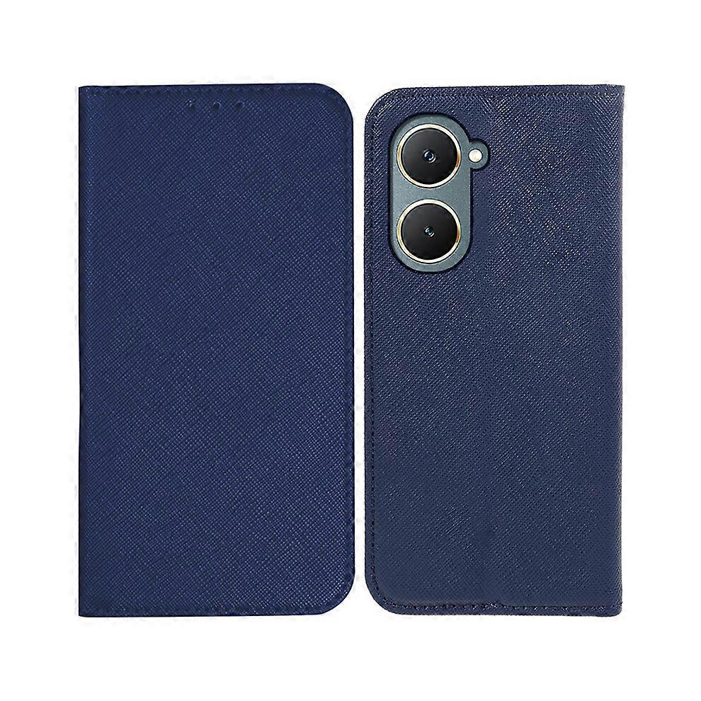 For Vivo Y03 Leather Case Cross Texture Flip Wallet Stand Phone Cover 6186831327630