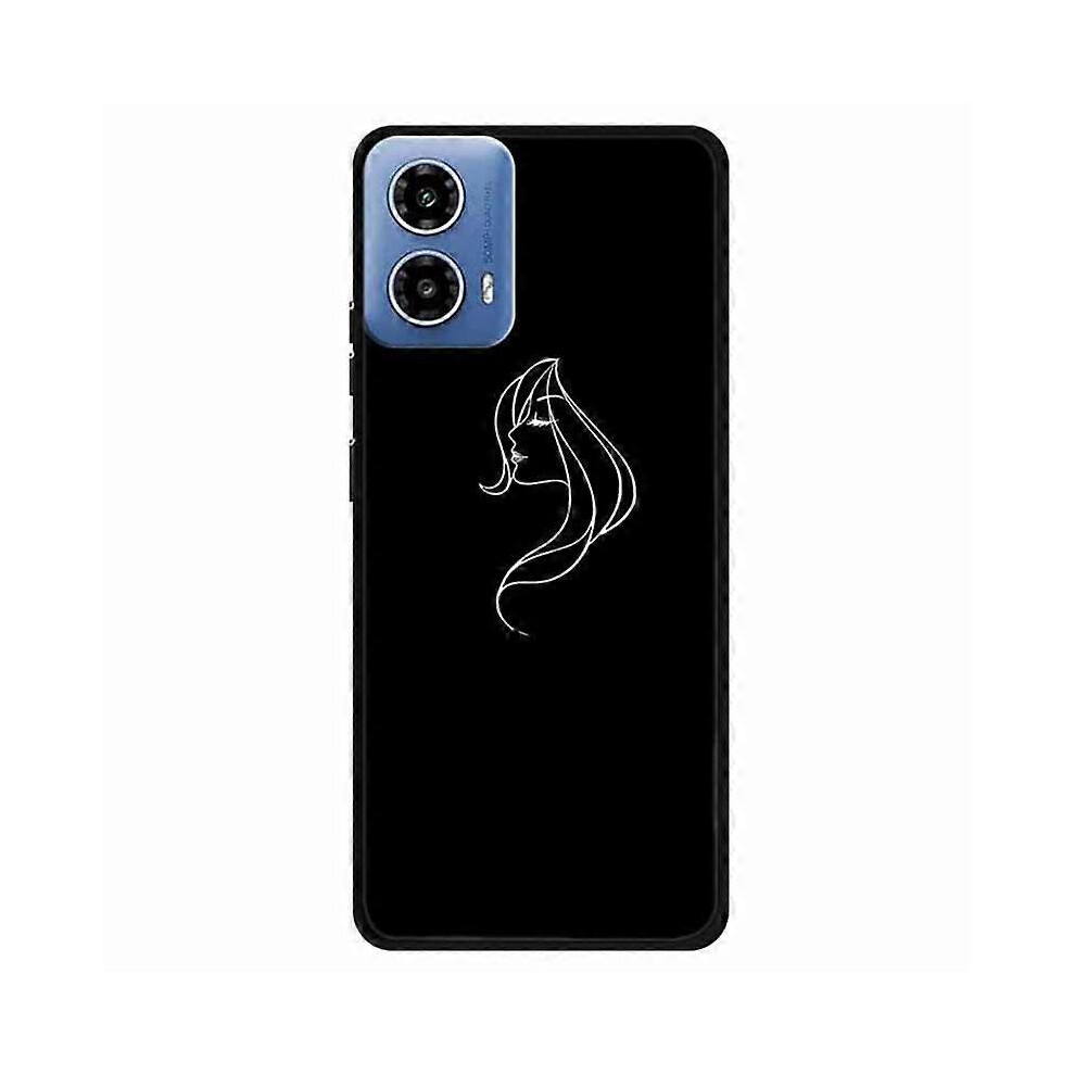 Photos - Case For Motorola Moto G34 5G  TPU Linear Pattern Printing Back Phone Cover
