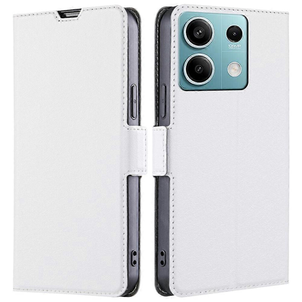 For Xiaomi Redmi Note 13 4G Protective Case Pu Leather + Tpu Shockproof Phone Cover 6186831333112