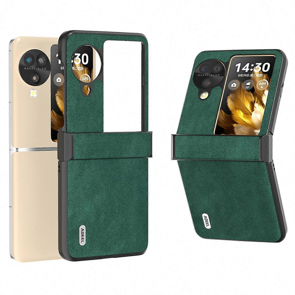 Photos - Case For Oppo Find N3 Flip 5G  Hinge Design Leather+PC Folding Phone Cover