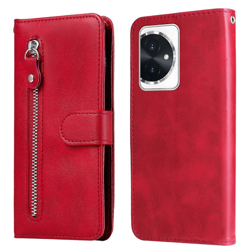 Photos - Case Calfskin Texture Zipper Protective Phone  For Honor 100, Wallet-style Phone Cover