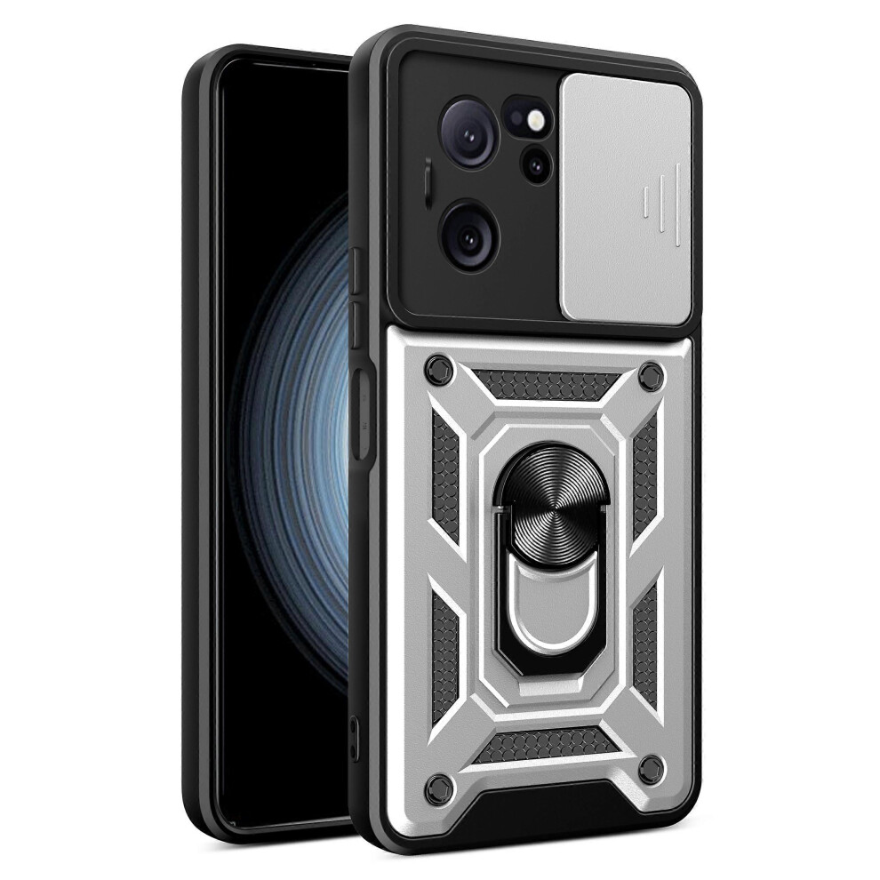 For Xiaomi Redmi K60 Ultra Case Slide Lens Lid Pc+Tpu Cellphone Cover With Kickstand 6186831351260