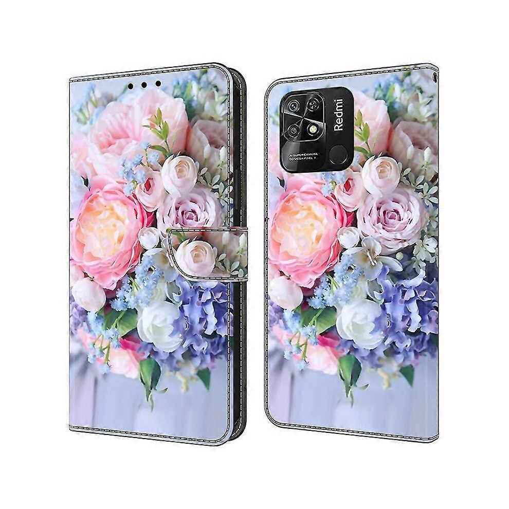 Pattern Printing Leather Case For Xiaomi Redmi 10C 4G Case Anti-Drop Wallet Phone Case 6186831351017
