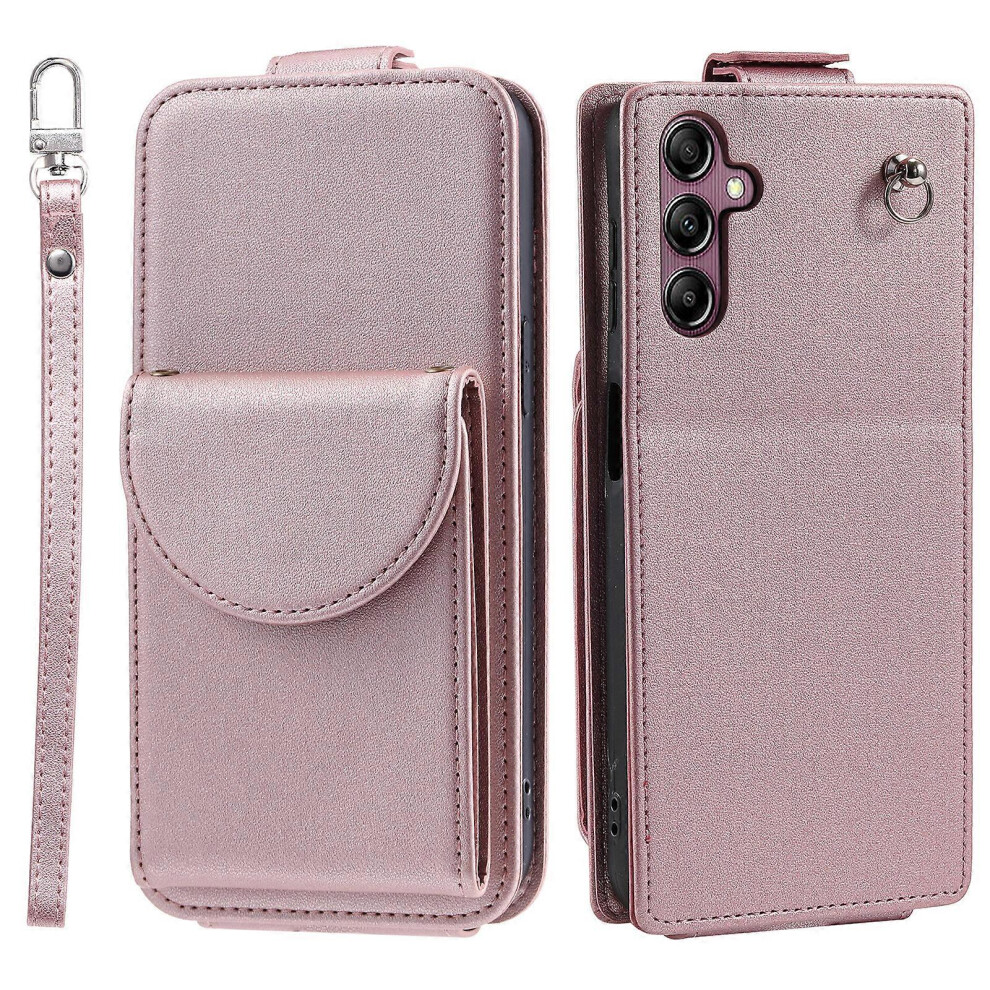 Card Bag Vertical Flip Pu Leather+Tpu Phone Case For Samsung Galaxy S24, With Wrist Strap 6186831348093