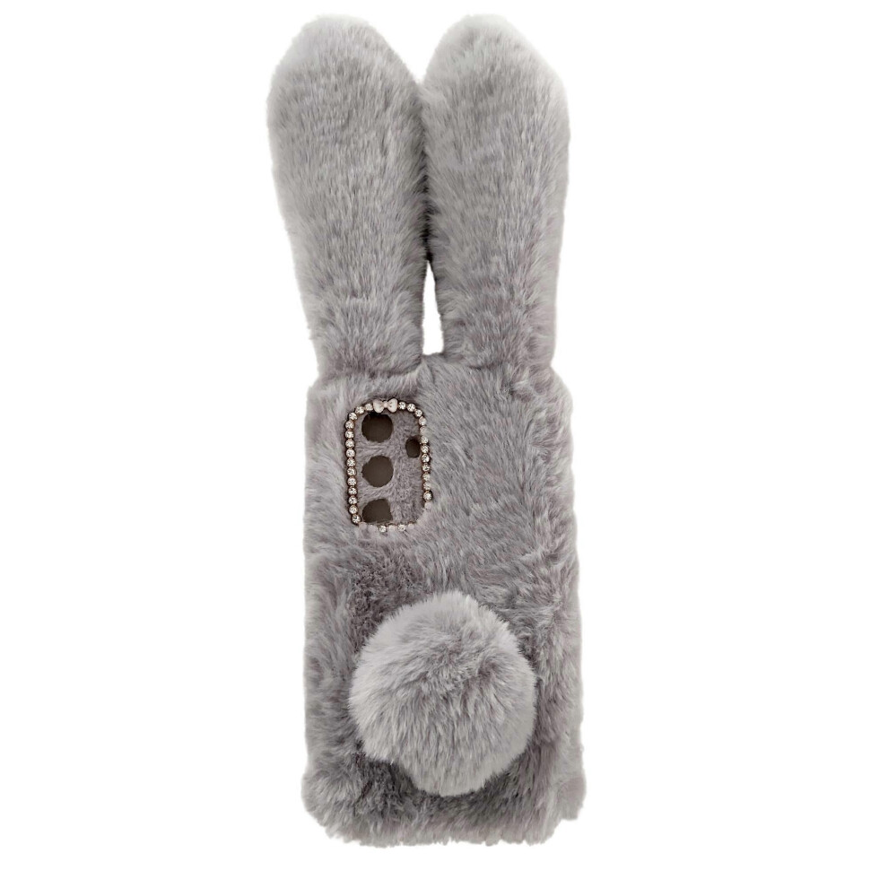 3D Bunny Ears Soft Furry Hairball Fuzzy Phone Case For Samsung Galaxy S24 6186831347997