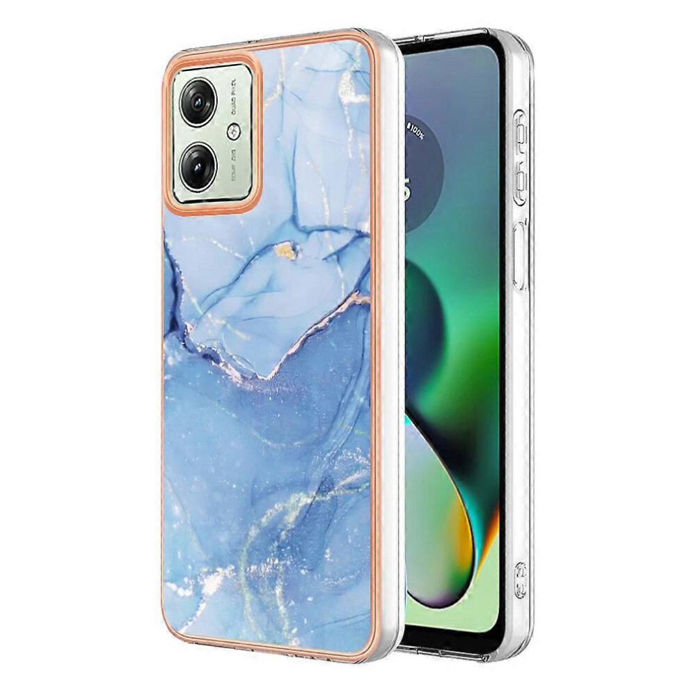For Motorola Moto G54 5G Case Marble Electroplated Design 2.0Mm Tpu Cover 6186831356159
