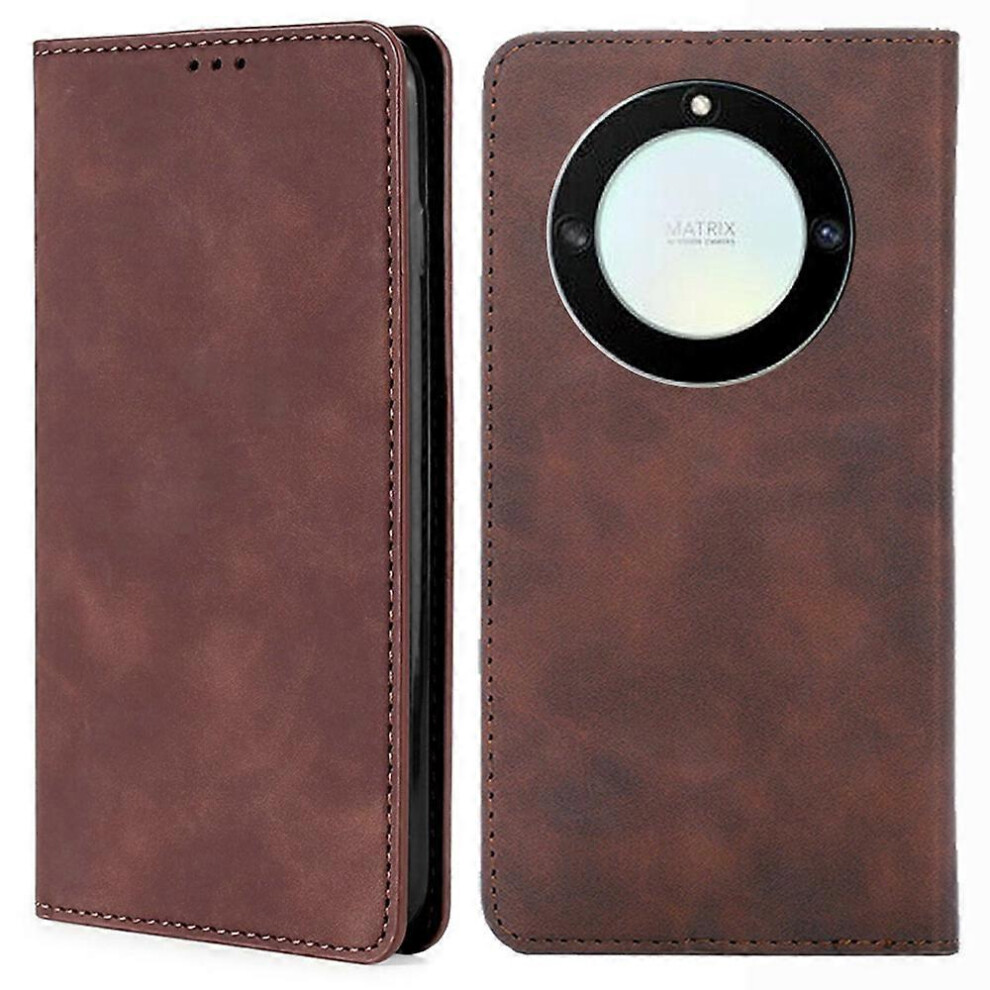 For Honor X40 / X9a / Magic5 Lite 5G PU Leather Flip Phone Case Card Holder Skin-touch Stand Cover-image-OPC-PGJP7FW-NEW
