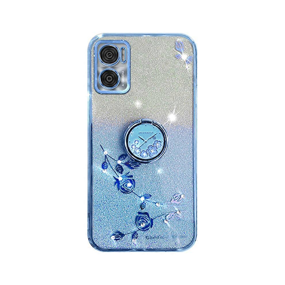 For Motorola Moto E22 4G/E22i 4G Tpu Cover Ring Kickstand Glitter Phone Case 6186831358771