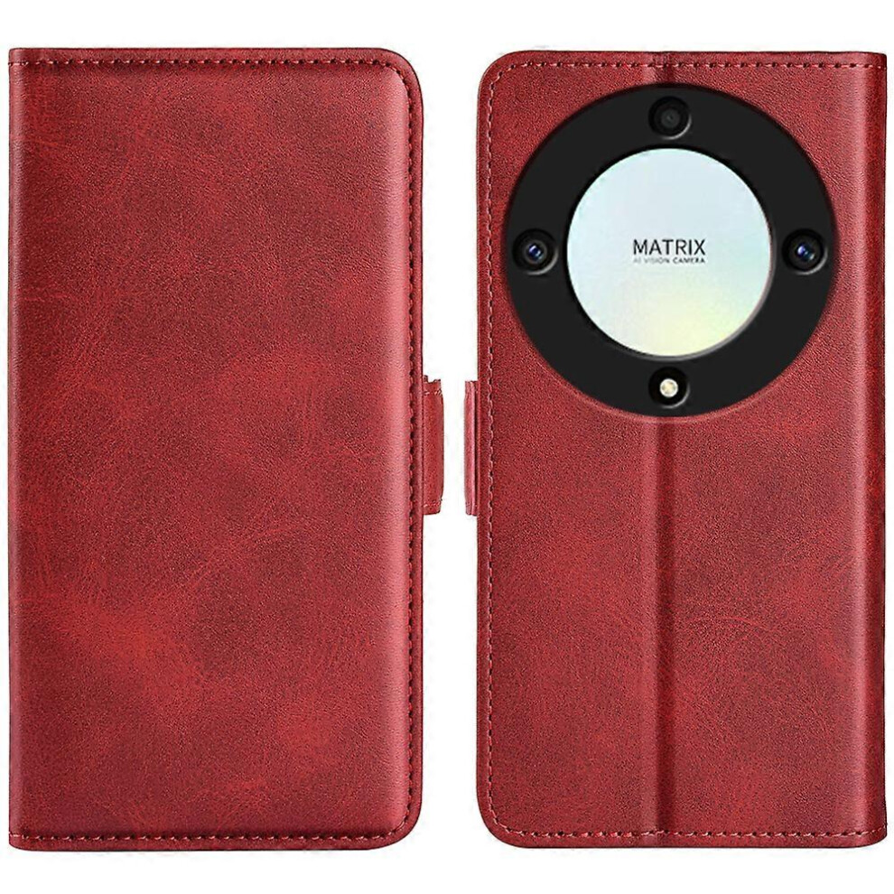 Photos - Case For Honor Magic 5 Lite 5G /X9a 5G Cell Phone Cover Stand Wallet Calf Texture PU Leather Phone 