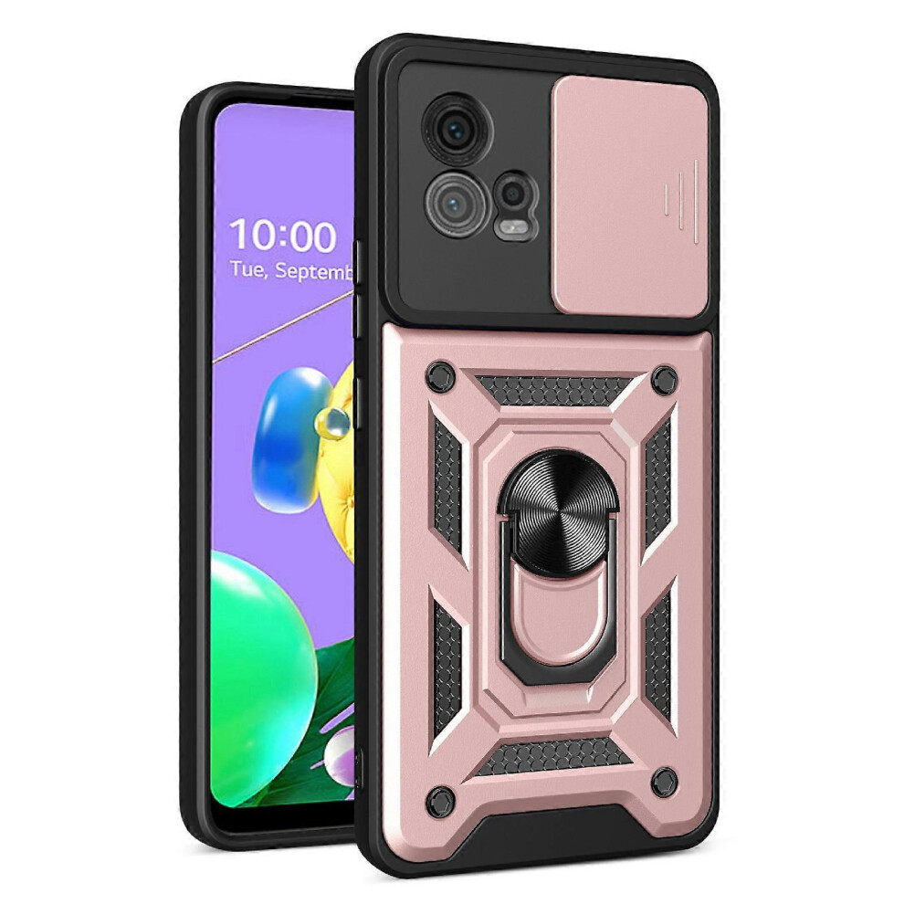 For Motorola Moto G72 4G Kickstand Pc+Tpu Phone Case Slide Push Pull Camera Lens Protection Cover 6186831363058