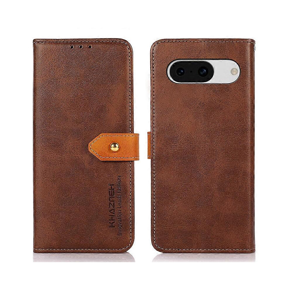 For Google Pixel 8A Case Wallet Leather Cowhide Texture Phone Cover 6186831365144