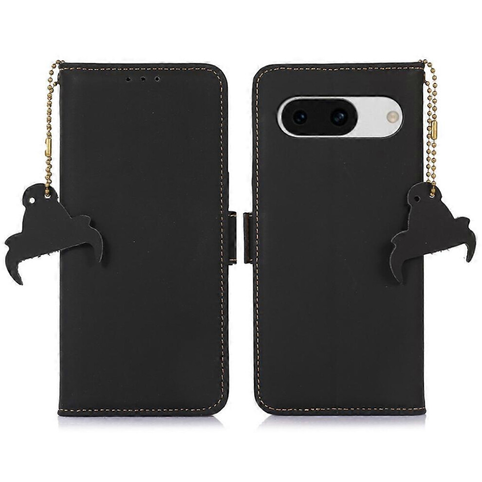 For Google Pixel 8A Case Genuine Cow Leather Rfid Blocking Phone Cover 6186831365298