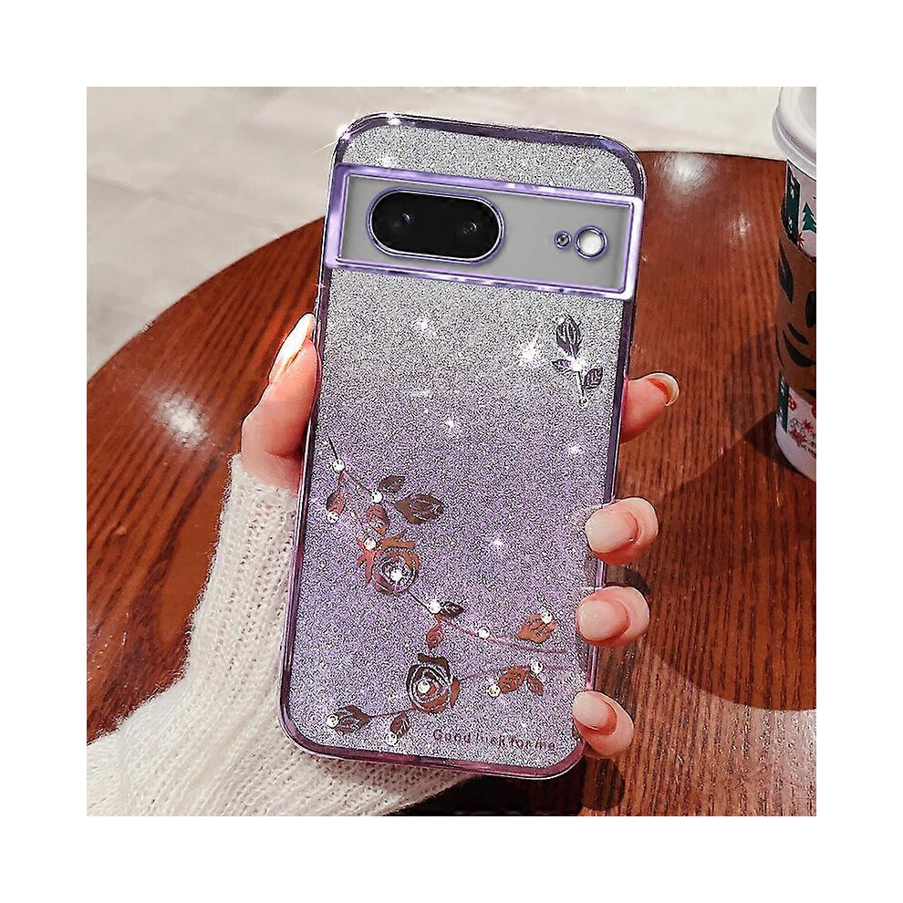 For Google Pixel 7 5G Case Gradient Flower Pattern Tpu Phone Drop-Proof Cover 6186831366622
