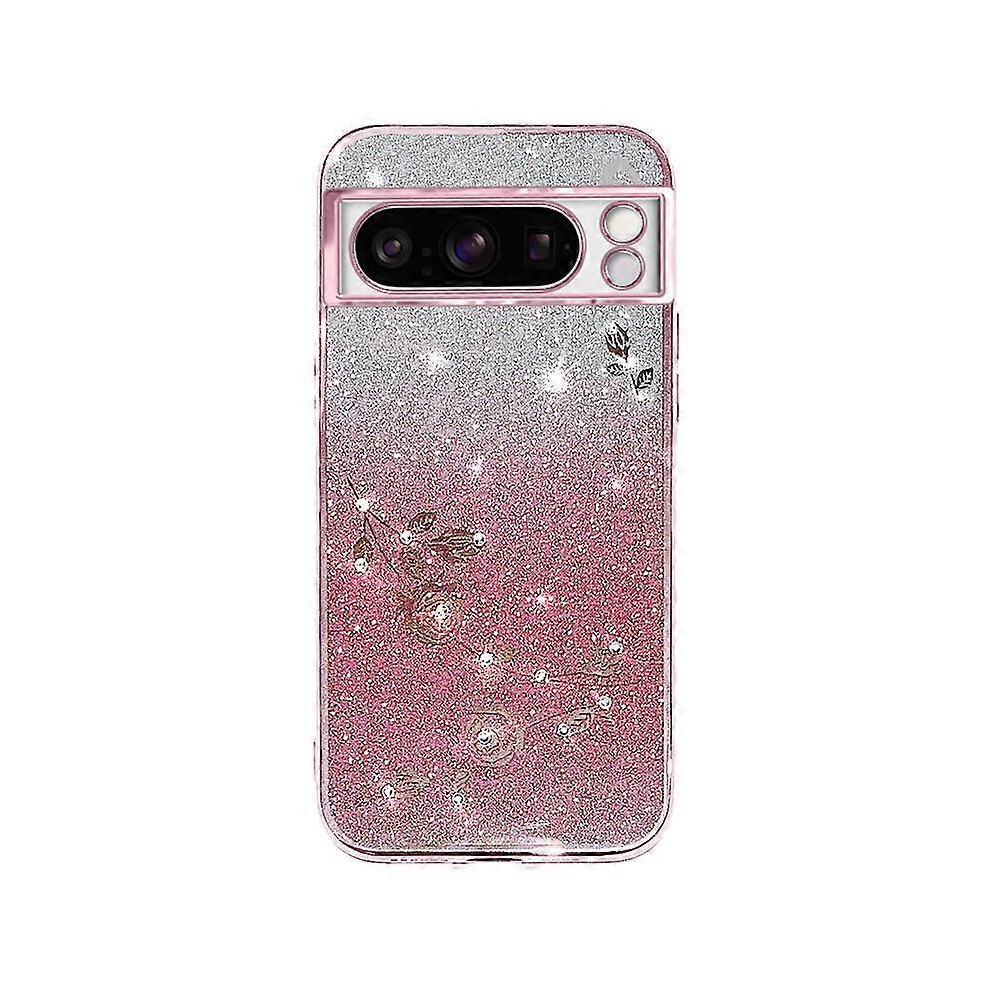 For Google Pixel 8 Pro Case Flower Decor Gradient Tpu Smartphone Cover 6186831366653