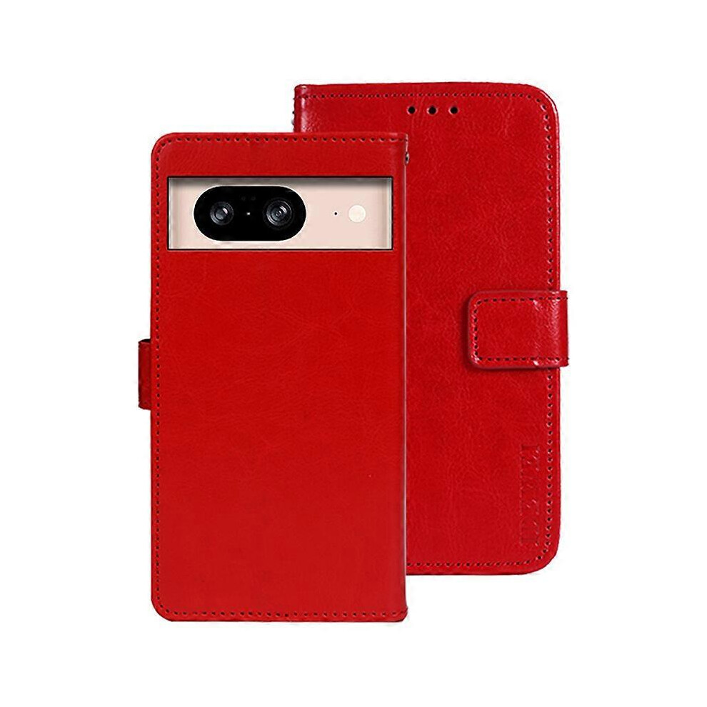 For Google Pixel 8 Case Crazy Horse Texture Leather Cell Phone Stand Cover 6186831368107