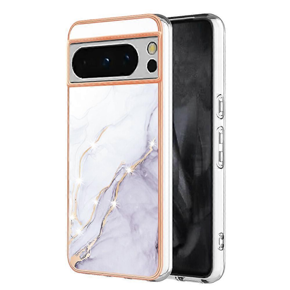 For Google Pixel 8 Pro Case Marble Pattern Electroplating Tpu Phone Cover 6186831369630