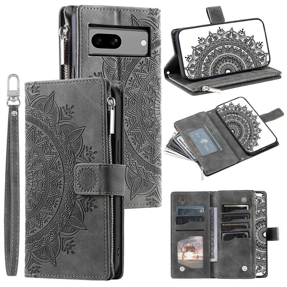 For Google Pixel 8A Case Wallet Imprinted Pu Leather Phone Cover With Strap 6186831370056