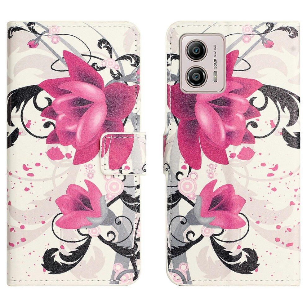 For Motorola Moto G53 5G / G23 4G / G13 4G Stand Phone Case Pu Leather Pattern Printing Phone Wallet Cover 6186831370346